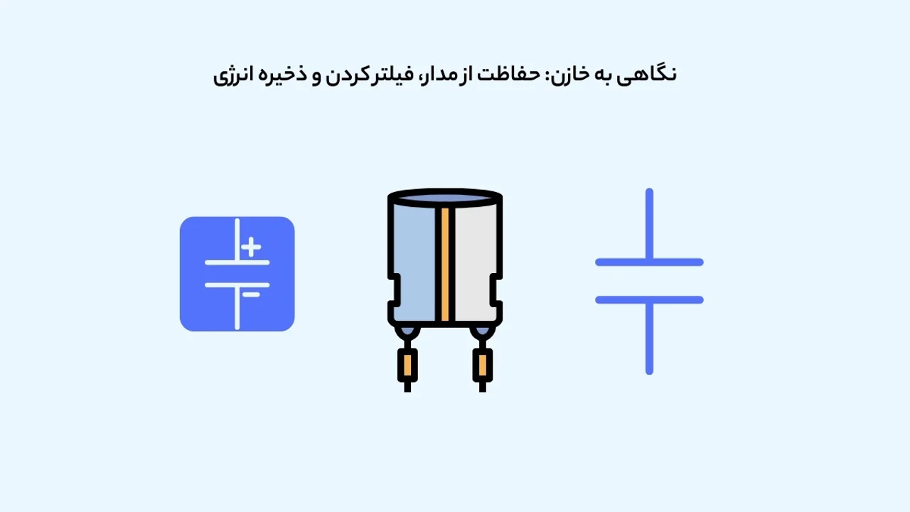 مهمترین کاربرد خازن: حفاظت از مدار، فیلتر کردن و ذخیره انرژی